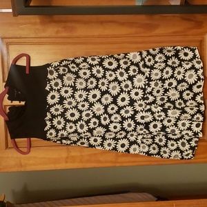 Victoria Beckham Target Kids Girls Daisy Floral Mini Dress Black/White Sz XL 14